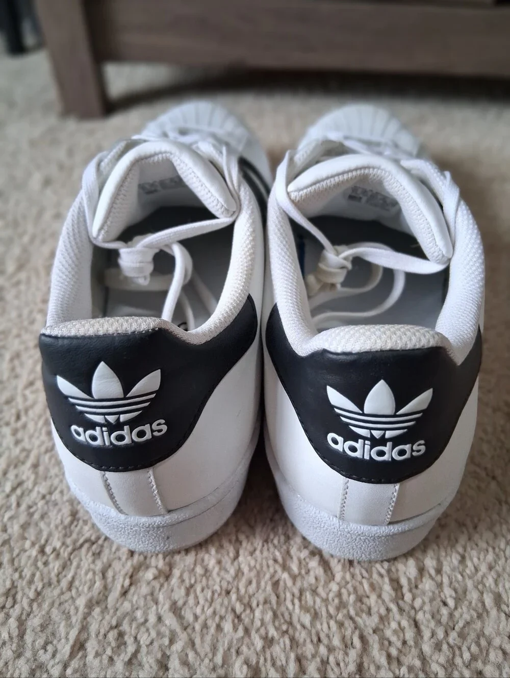 Adidas Superstar Shoes Mens 11 White Black Stripe Low Top Athletic Casual